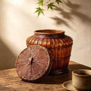 architectural bamboo canister